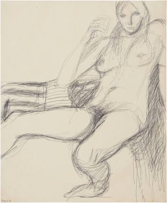 Untitled (Seated Nude with Glass)