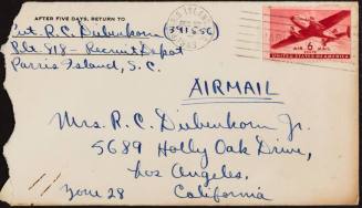Correspondence from Richard Diebenkorn to Phyllis Diebenkorn
