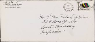 Correspondence from Wayne Thiebaud to Richard and Phyllis Diebenkorn