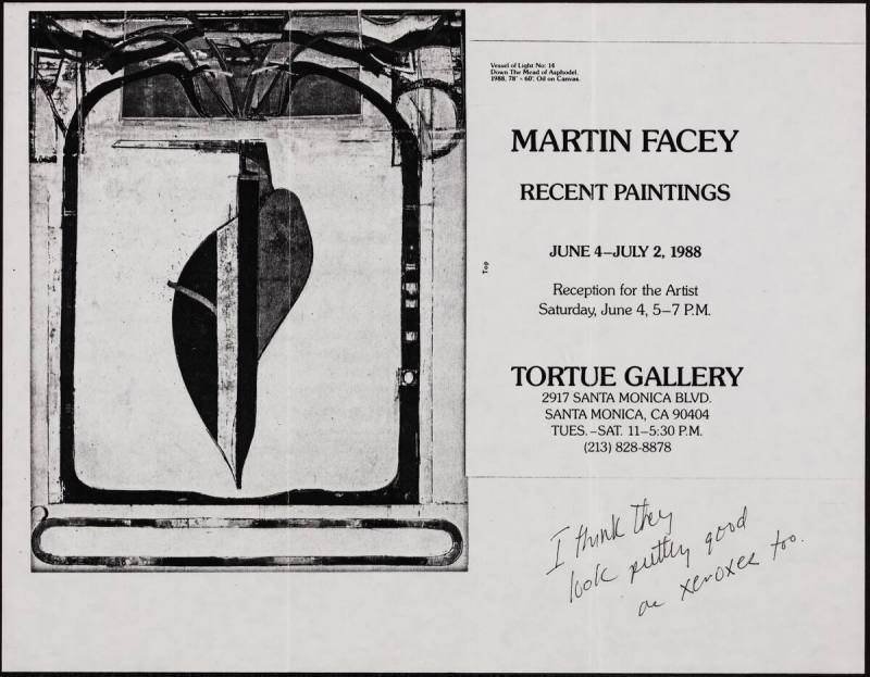 Martin FACEY, 1988-1989