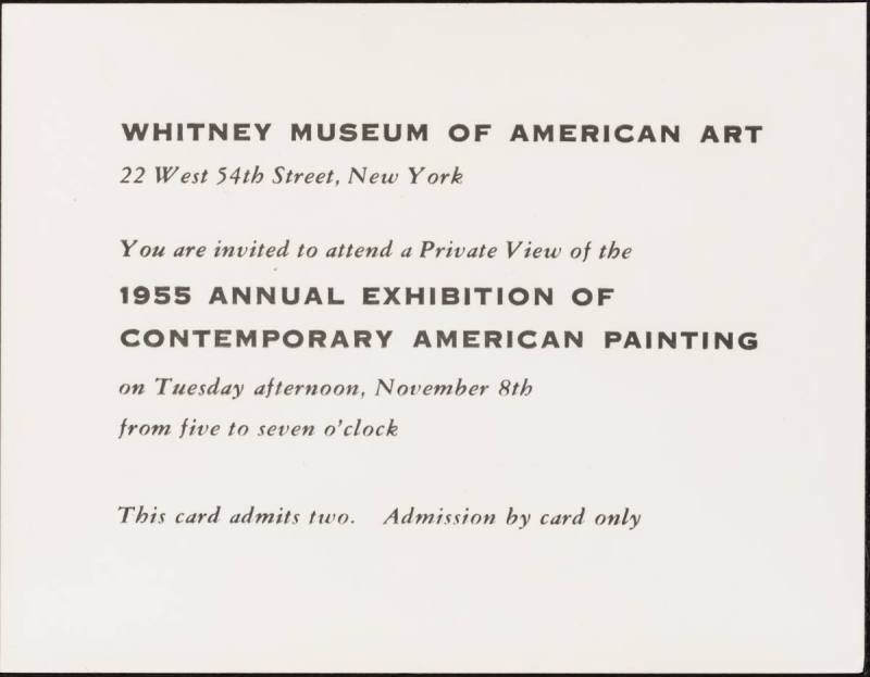Whitney Museum of American Art. Margaret McKellar. David Ross. 1955, 1962, 1996