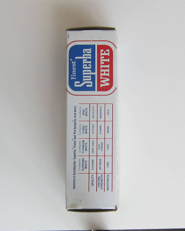 Studio Materials, Box of Grumbacher Superba White Oil Color