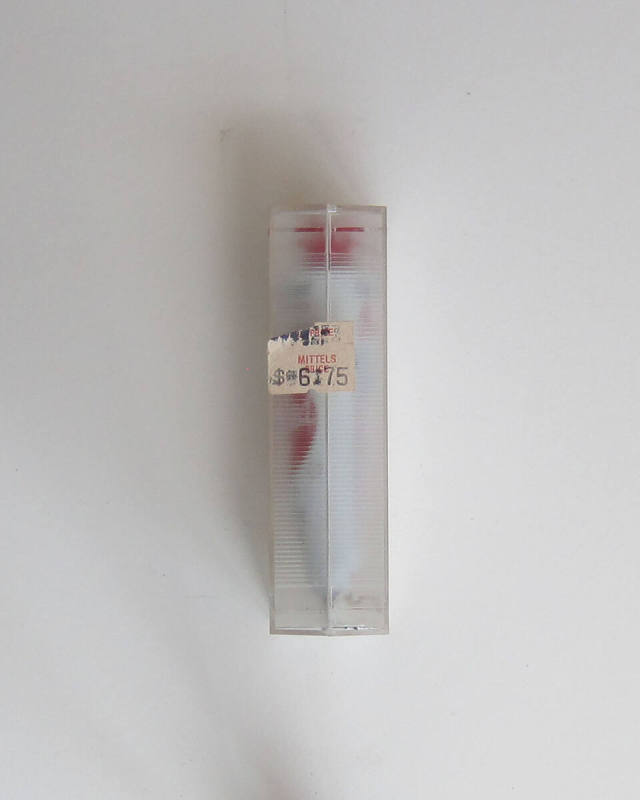 Studio Materials, Unopened clear plastic box with tube of Grumbacher Oil Color in the shade "Cadmium Red, Medium" inside.