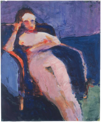 Untitled (Nude Woman in Blue Chair)