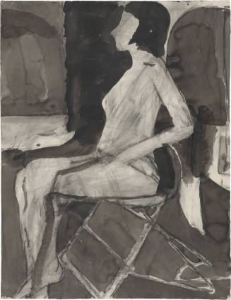 Untitled (Seated Nude on Folding Chair)