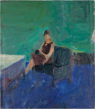 Seated Woman, Green Interior