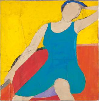 Untitled (Collage - Woman in a Blue Dress)
