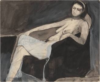 Untitled (Seated Nude, Black Chair)