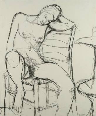 Untitled (Seated Nude with Table)