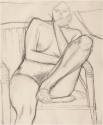Untitled (Seated Nude, Leg Raised)