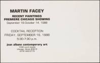 MARTIN FACEY, 1988-1989