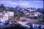 View of the Oakland Hills from the patio of the Diebenkorn home on Hillcrest Road, Berkeley, Ca ...